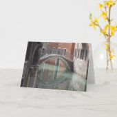Venedig-Brücke - notecard Karte (Gelbe Blume)