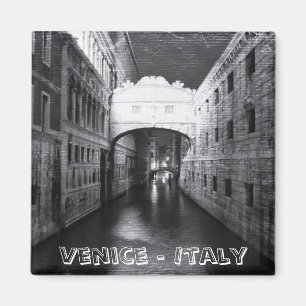 Venedig Brücken bei Nacht (Kühlschrankmagnet) Magnet