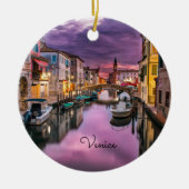 Venedig, buntes landschaftliches Foto, Keramik Ornament (Vorne)