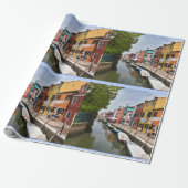 Venedig Burano Kaffeetasse Geschenkpapier (Ungerollt)