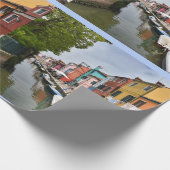 Venedig Burano Kaffeetasse Geschenkpapier (Ecke)