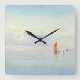 Venedig Burr Frische Pasta machen Quadratische Wanduhr