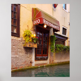 Venedig Canal Architecture Ristorante Street Poster