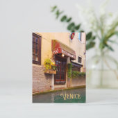 Venedig Canal Architecture Ristorante Street Postkarte (Stehend Vorderseite)