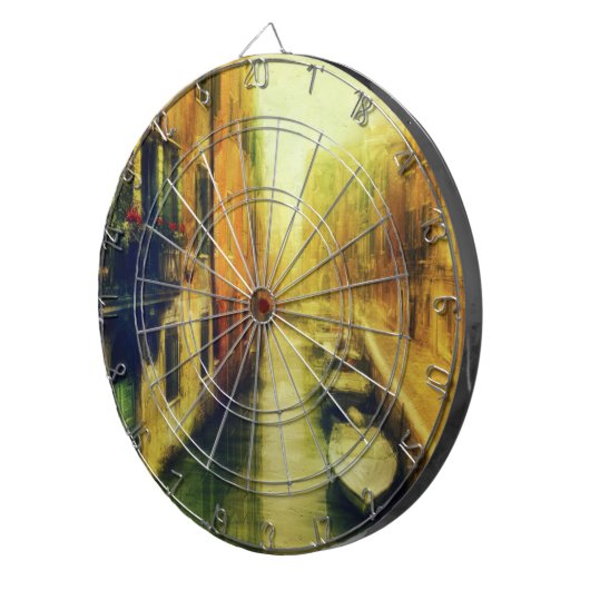 Venedig Canal Balcony Malerei Dartscheibe (Vorderseite rechts)