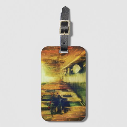 Venedig Canal Balcony Malerei Gepäckanhänger (Vorderseite Vertikal)