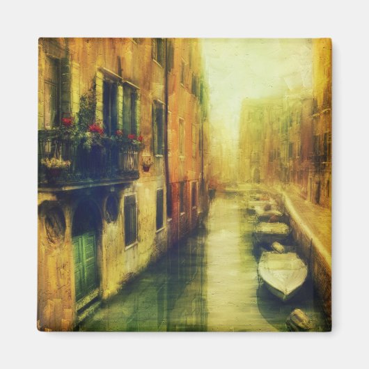 Venedig Canal Balcony Malerei Magnet (Vorne)