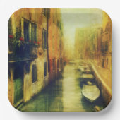 Venedig Canal Balcony Malerei Pappteller (Vorderseite)