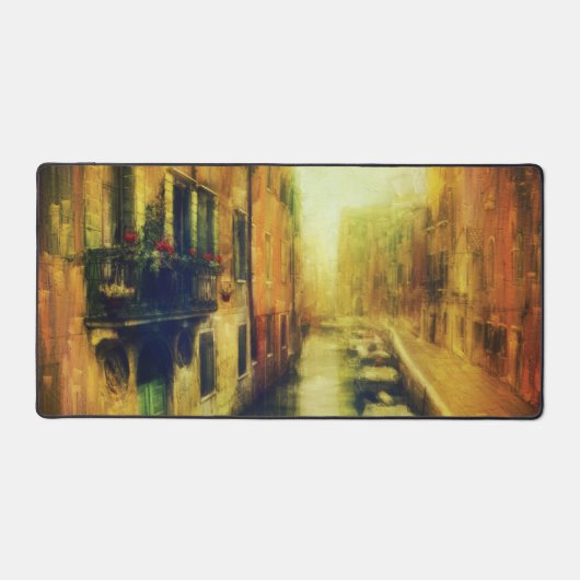 Venedig Canal Balcony Malerei Schreibtischunterlage (Vorderseite)