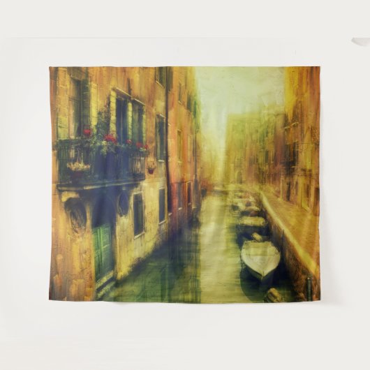 Venedig Canal Balcony Malerei Wandteppich (Vorderseite (Horizontal))