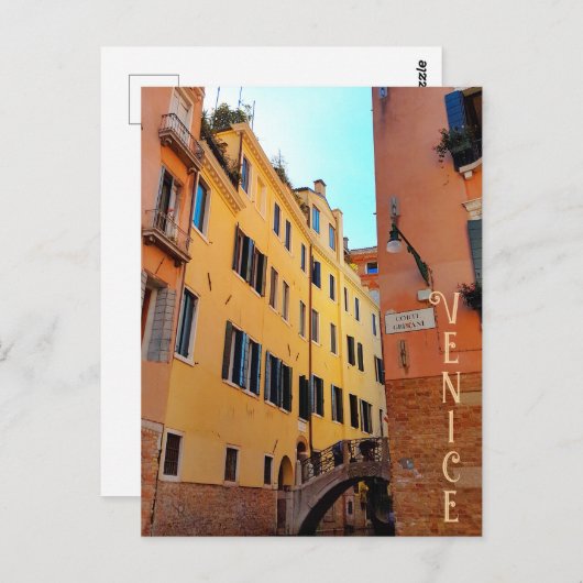 Venedig Canal Living Architecture Dachgarten Postkarte (Vorne/Hinten)