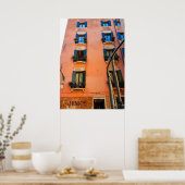 Venedig Canal Living Windows-Blume Fotografie Poster (Küche)