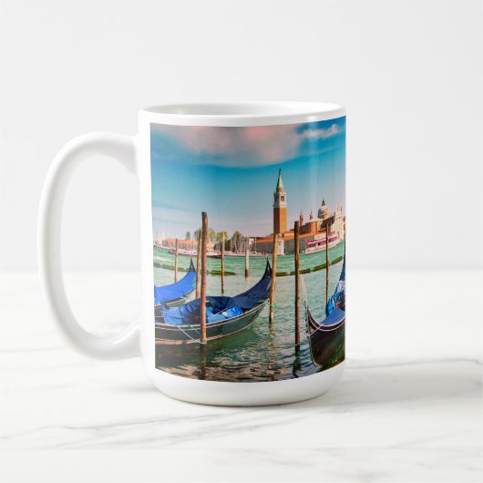 Venedig Canal mit blauen Gondeln Kaffeetasse (Links)