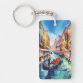 Venedig Canals Italy Watercolor Schlüsselanhänger (Vorderseite)