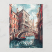 Venedig Canals Travel Postkarte (Vorderseite)