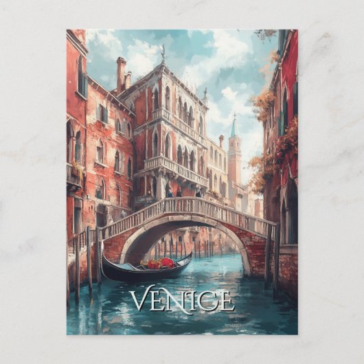 Venedig Canals Travel Postkarte (Vorderseite)