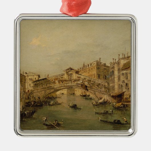 Venedig das Rialto Silbernes Ornament (Vorne)