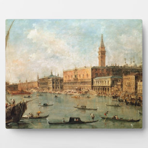 Venedig: Der Dogenpalast und der Molo von der Ba Fotoplatte