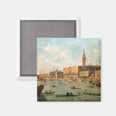 Venedig: Der Dogenpalast und der Molo von der Ba Magnet (Vorderseite/Rückseite)