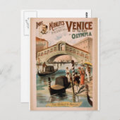 Venedig, die Meeresbrücke, die Rialto-Brücke Postkarte (Vorne/Hinten)