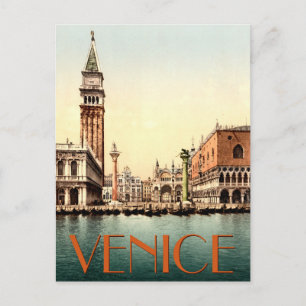 Venedig Die Piazzetta Großer Kanal Italien Postkarte