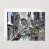 Venedig - Die Szene der Wasserstraße - Postkarte (Vorne/Hinten)