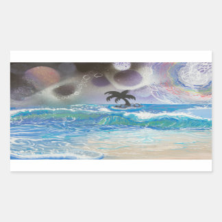 "Venedig Fall"- 4,5"x 2,7" Glossaraufkleber Rechteckiger Aufkleber