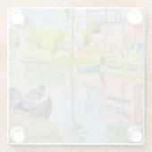 Venedig-Farben Glasuntersetzer (Rückseite)