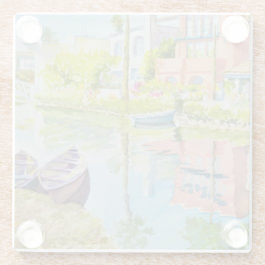 Venedig-Farben Glasuntersetzer (Rückseite)