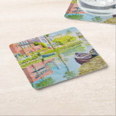 Venedig-Farben Rechteckiger Pappuntersetzer (angewinkelt)