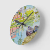 Venedig-Farben Runde Wanduhr (Winkel)