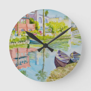 Venedig-Farben Runde Wanduhr