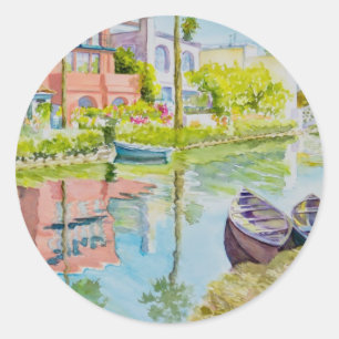 Venedig-Farben Runder Aufkleber