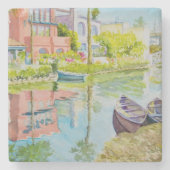 Venedig-Farben Steinuntersetzer (Vorderseite)