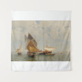 Venedig, Fischerboot in der Lagune (1889) Wandteppich (Vorderseite)