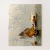 Venedig, Fischerboot in der Lagune Puzzle (Vertikal)