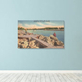 Venedig, Florida - Fischerei auf den Jetties Leinwanddruck (Insitu (Holzboden))