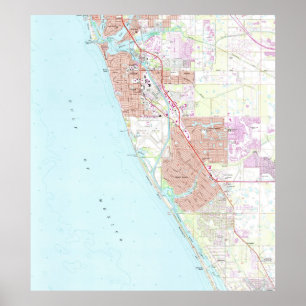 Venedig Florida Map (1973) Poster