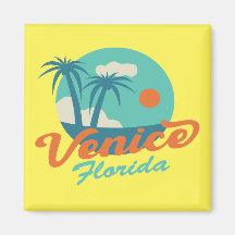 Venedig Florida Retro Stil Palmen und Strand