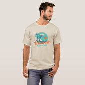 Venedig Florida Retro Stil Palmen und Strand T-Shirt (Vorne ganz)