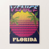 Venedig Florida Retro-Urlaubsplakat Puzzle (Vertikal)