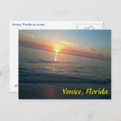 Venedig, Florida Strand bei Sonnenuntergang Postkarte (Vorne/Hinten)