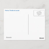 Venedig, Florida Strand bei Sonnenuntergang Postkarte (Rückseite)