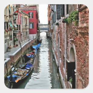 Venedig Gasse Quadratischer Aufkleber