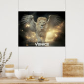 Venedig - GEFLÜGELTER LÖWE Poster (Küche)