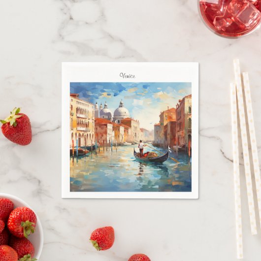 Venedig gestrichen, Italien Serviette (Beispiel)