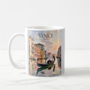 Venedig Gondelfahrt Aquarell Kanal Farbige Kaffeetasse