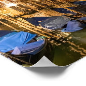 Venedig Gondeln bei Nacht Poster (Ecke)
