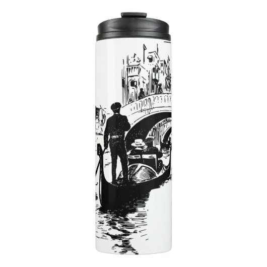 Venedig Gondola mit Brücke Thermosbecher (Vorderseite)