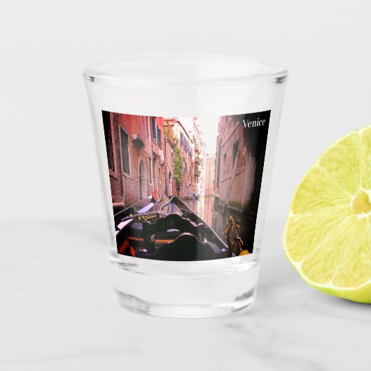 Venedig Gondola Ride Italienische Feiertage Postka Schnapsglas (Vorderseite)
